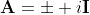 \mathbf{A}=\pm i\mathbf{I}