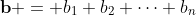 \mathbf{b} = b_1 b_2 \cdots b_n