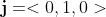 \mathbf{j}=<0,1,0>