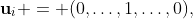 \mathbf{u}_{i} = (0,\ldots,1,\ldots,0),
