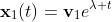 \mathbf{x}_1(t)=\mathbf{v}_1e^{\lambda t}