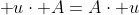 \mathbf u\cdot A=A\cdot\mathbf u