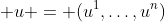 \mathbf u = (u^1,\dots,u^n)