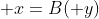 \mathbf x=B(\mathbf y)