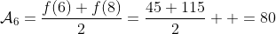 \mathcal{A}_6=\frac{f(6)+f(8)}{2}=\frac{45+115}{2}  =80