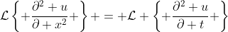 \mathcal{L}\left\{ \frac{\partial^2 u}{\partial x^2} \right\} = \mathcal{L} \left\{ \frac{\partial^2 u}{\partial t} \right\}