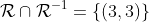 \mathcal{R}\cap\mathcal{R}^{-1}=\{(3,3)\}
