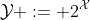 \mathcal{Y} := 2^\mathcal{X}
