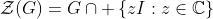 \mathcal{Z}(G)=G\cap \left\{zI:z\in\mathbb{C}\right\}