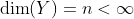 \mathrm{dim}(Y)=n<\infty