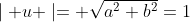 \mid u \mid= \sqrt{a^2+b^2}=1