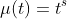 \mu(t)=t^s