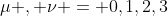 \mu , \nu = 0,1,2,3