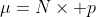 \mu=N\times p