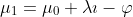 \mu_1=\mu_0+\lambda\imath-\varphi