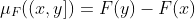 \mu_F((x,y])=F(y)-F(x)