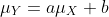 \mu_Y=a\mu_X+b