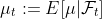\mu_t:=E[\mu|\mathcal{F}_t]