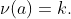 \nu(a)=k.