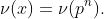 \nu(x)=\nu(p^n).