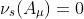 \nu_{s}(A_{\mu})=0