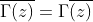 \overline{\Gamma(z)}=\Gamma\overline{(z)}