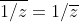 \overline{1/z}=1/\overline{z}