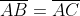 \overline{AB}=\overline{AC}