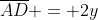 \overline{AD} = 2y