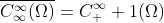 \overline{C^{\infty}_{\infty}(\Omega)}=C^{\infty}_  1(\Omega)
