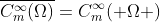 \overline{C^{\infty}_m(\Omega)}=C^{\infty}_m( \Omega )