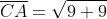\overline{CA}=\sqrt{9+9}