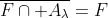 \overline{F\cap A_\lambda}=F