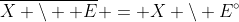 \overline{X \setminus  E} = X \setminus E^\circ