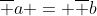 \overline a = \overline b
