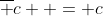 \overline c  = c