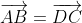 \overrightarrow{AB}=\overrightarrow{DC}