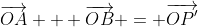 \overrightarrow{OA} + \overrightarrow{OB} = \overrightarrow{OP'}