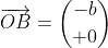 \overrightarrow{OB}={-b\choose 0}