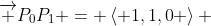 \overrightarrow {{P_0}{P_1}} = \left\langle {1,1,0} \right\rangle