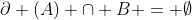 \partial (A) \cap B = \emptyset