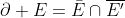 \partial E=\bar{E}\cap\overline{E'}