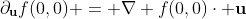 \partial_{\bold{u}}f(0,0) = \nabla f(0,0)\cdot \bold{u}
