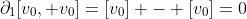 \partial_1[v_0, v_0]=[v_0] - [v_0]=0