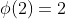 \phi(2)=2