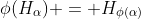 \phi(H_\alpha) = H_{\phi(\alpha)}