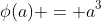 \phi(a) = a^3