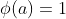 \phi(a)=1