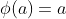 \phi(a)=a