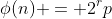 \phi(n) = 2^rp